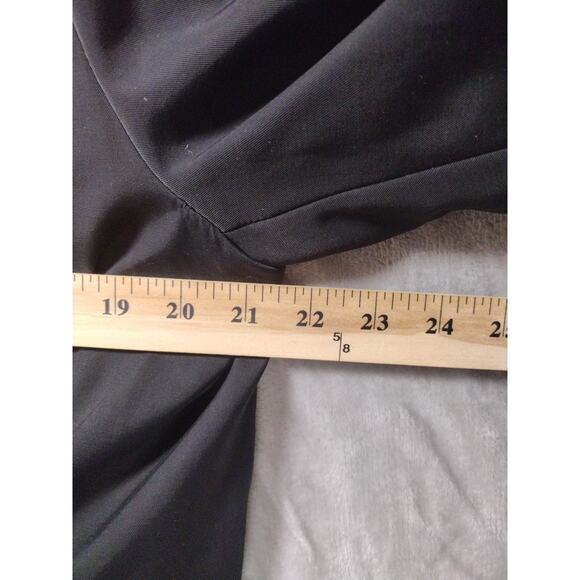 Banana Republic Womens Sz L Black Trench Coat Rain Jacket Old Money Quiet Luxury - Picture 12 of 13